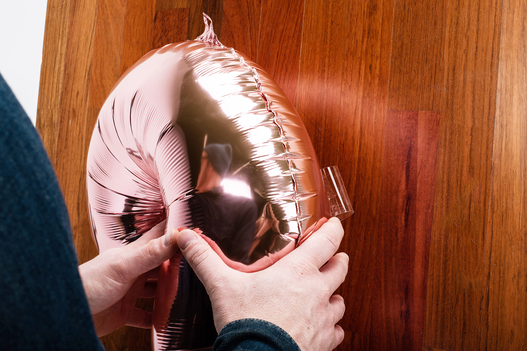 Balónek fóliový narozeniny číslo 7 růžovo-zlaté 66cm